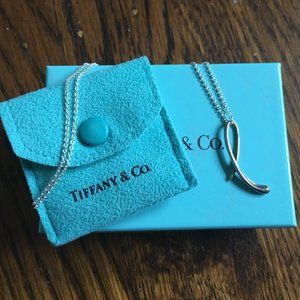 Tiffany & Co. Elsa Peretti Cursive Letter Pendant